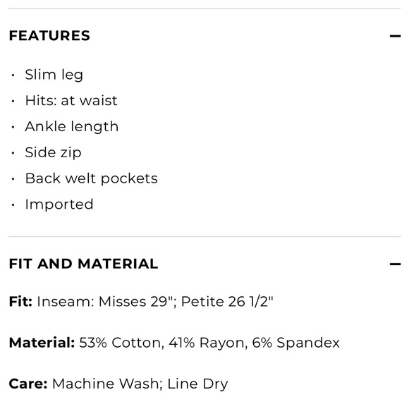 NWT Talbots Chatham Ankle Pants - Picture 5 of 5